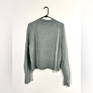 J. Crew Women's Mint Seafoam Mock Neck cropped Sweater